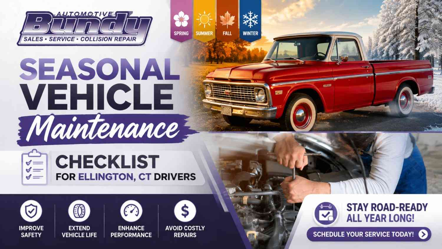 Essential Seasonal Car Care Tips to Keep Your Vehicle Running Smoothly in Ellington CT
